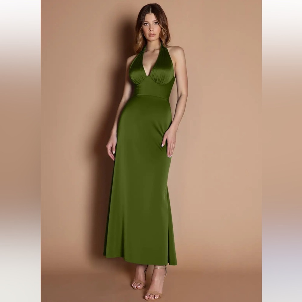 Zephyra Olive Green Mermaid Dress